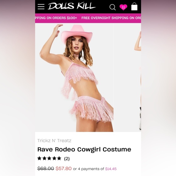 SOLD on Depop - Dolls Kill x Trickz N’ Treatz Rave Rodeo Cowgirl Set - Picture 6 of 8